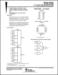 datasheet for SN54S64J by Texas Instruments