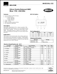 datasheet for MA4EX240L-1225 by M/A-COM - manufacturer of RF