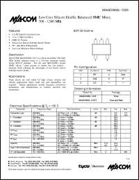 datasheet for MA4EX950L-1225T by M/A-COM - manufacturer of RF