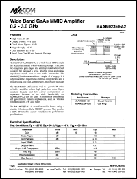 datasheet for MAAM02350-A2 by M/A-COM - manufacturer of RF