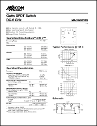 datasheet for MASW6010G by M/A-COM - manufacturer of RF