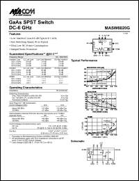 datasheet for MASW6020G by M/A-COM - manufacturer of RF
