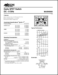 datasheet for MASW8000 by M/A-COM - manufacturer of RF