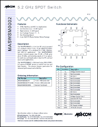 datasheet for MASWSM0002TR-3000 by M/A-COM - manufacturer of RF