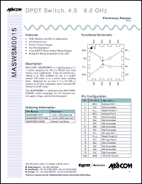 datasheet for MASWSM0015TR-3000 by M/A-COM - manufacturer of RF
