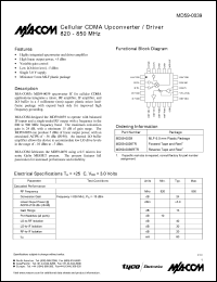 datasheet for MD59-0039RTR by M/A-COM - manufacturer of RF
