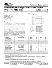 datasheet for MLO81100-01810 by M/A-COM - manufacturer of RF