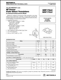 datasheet for MRF175LU by M/A-COM - manufacturer of RF