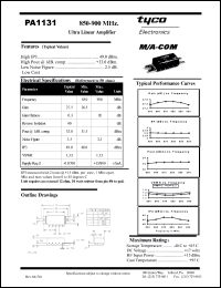 datasheet for PA1131 by M/A-COM - manufacturer of RF