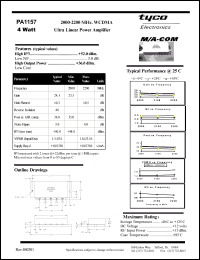 datasheet for PA1157 by M/A-COM - manufacturer of RF