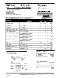 datasheet for PAW1024 by M/A-COM - manufacturer of RF