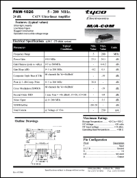 datasheet for PAW1026 by M/A-COM - manufacturer of RF