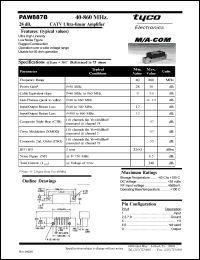 datasheet for PAW887B by M/A-COM - manufacturer of RF