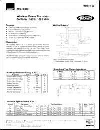 datasheet for PH1617-60 by M/A-COM - manufacturer of RF
