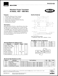 datasheet for PH1819-45A by M/A-COM - manufacturer of RF