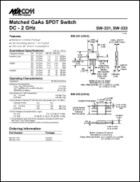 datasheet for SW-331 by M/A-COM - manufacturer of RF