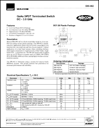 datasheet for SW-442TR by M/A-COM - manufacturer of RF