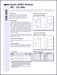 datasheet for SW-456TR-3000 by M/A-COM - manufacturer of RF