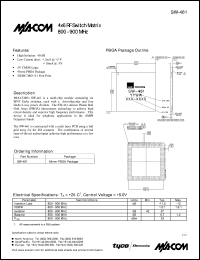 datasheet for SW-461 by M/A-COM - manufacturer of RF