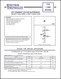 datasheet for 1.5KE91 by 