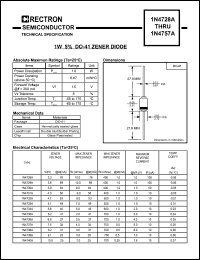 datasheet for 1N4730A by 