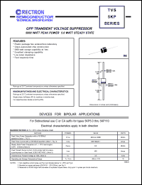 datasheet for 5KP14A by 