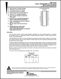 datasheet for 74ACT11373DW by Texas Instruments