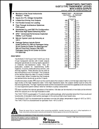 datasheet for 74ACT16373DL by Texas Instruments