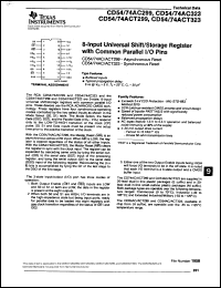 datasheet for CD54ACT323F3A by Texas Instruments