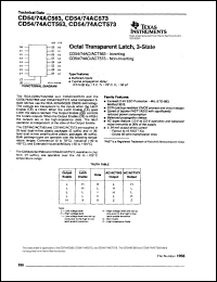 datasheet for CD74AC563E by Texas Instruments