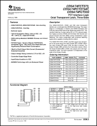 datasheet for CD74FCT373M by Texas Instruments