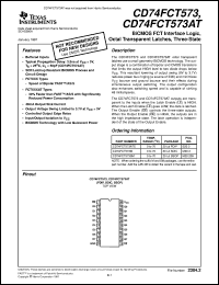 datasheet for CD74FCT573E by Texas Instruments