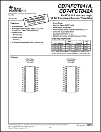 datasheet for CD74FCT841AEN by Texas Instruments