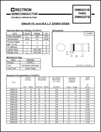 datasheet for ZMM5244B by 