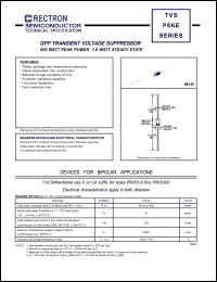 datasheet for P6KE15A by 