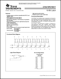 datasheet for CY54FCT841ATDMB by Texas Instruments