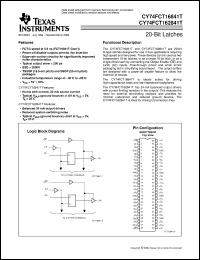 datasheet for CY74FCT162841CTPAC by Texas Instruments