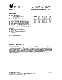 datasheet for UT51L164MC-60 by 