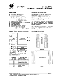 datasheet for UT62256CSC-35LL by 