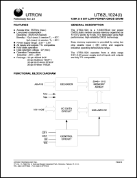 datasheet for UT62L1024LC-70LI by 