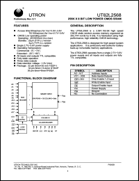 datasheet for UT62L2568BS-55LLE by 