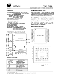 datasheet for UT62L5128LC-55L by 