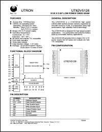 datasheet for UT62V5128LC-70L by 