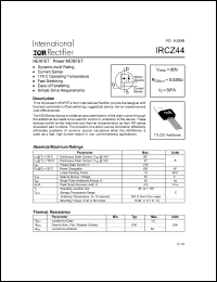 datasheet for IRCZ44 by International Rectifier