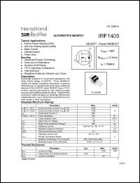 datasheet for IRF1405 by International Rectifier