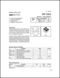 datasheet for IRF1902 by International Rectifier