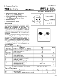 datasheet for IRF3315S by International Rectifier