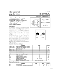 datasheet for IRF3710S by International Rectifier