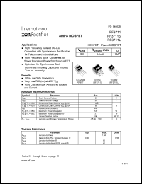 datasheet for IRF3711 by International Rectifier