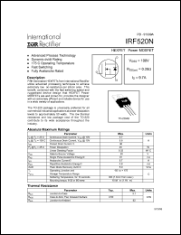 datasheet for IRF520N by International Rectifier